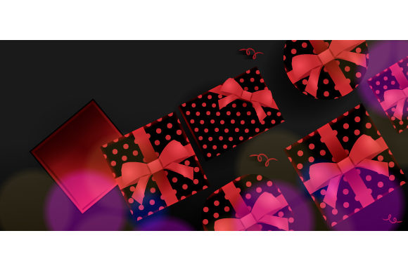 3d and Shiny Gift Boxing Day Background