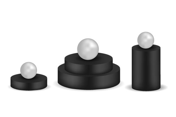 3D Black and White Geometric Shapes