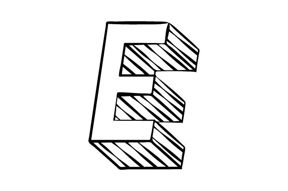 3D Block Letter- E: A Versatile Design Element for Real-World Projects