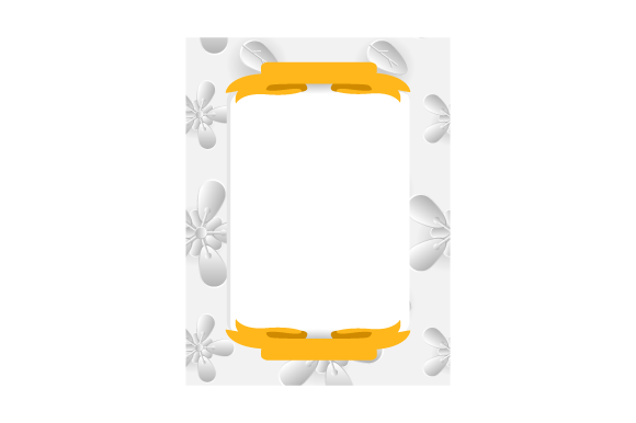 3d Flower Frame Photo Template Design for Print