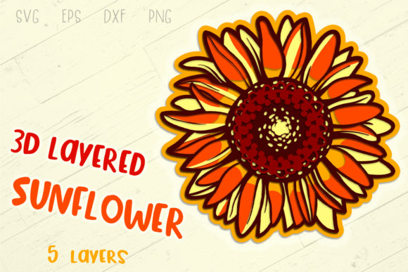 3D Layered Sunflower Design Evaluation