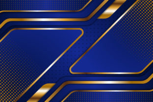 Blue Gold Geometric Background Abstract