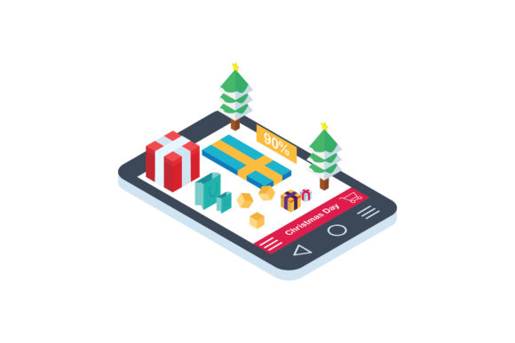 Flat Illustration Christmas Sale: Integrating Modern Isometric Design into Your Holiday Workflow